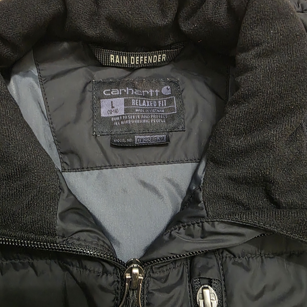 Carhartt Black Quilted Vest with Logo Patch - Picture 2 of 2